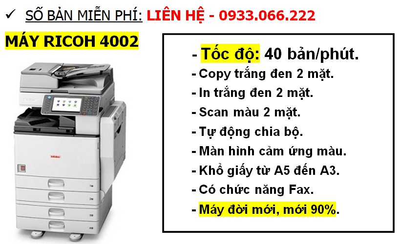 máy photocopy ricoh aficio mp 4002